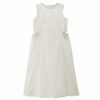 05466502001--01-main-creamware Women Korea Collection Nylon Blend Sleeveless Waist-Detail Midi Dress