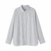 WOMEN WASHED BROADCLOTH REGULAR COLLAR LONG SLEEVE SHIRT