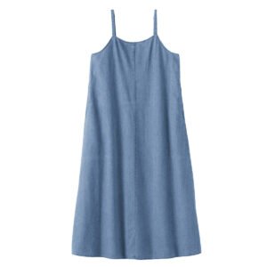 BC2QWA6S-01-main-light-blue KAPOK LIGHT-WEIGHT DENIM CAMISOLE DRESS