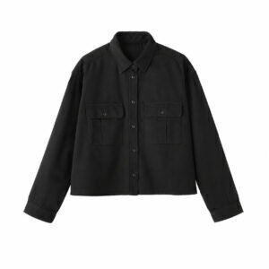 BC2RZA6S-01-main-black KAPOK LIGHT-WEIGHT TWILL LONG SLEEVE SHIRT