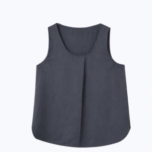 Sleeveless Front Pleat Blouse