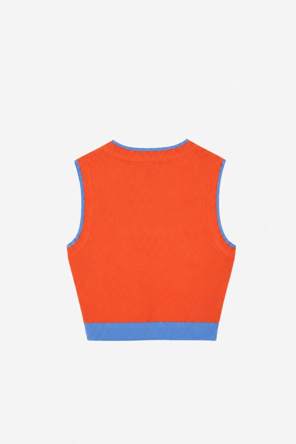 Knitted Colourblock Cropped Top