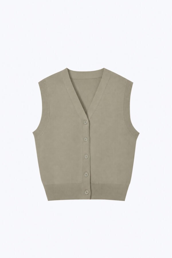 Knitted Button Down Vest